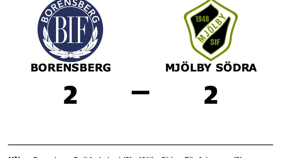 Borensbergs IF spelade lika mot Mjölby Södra IF