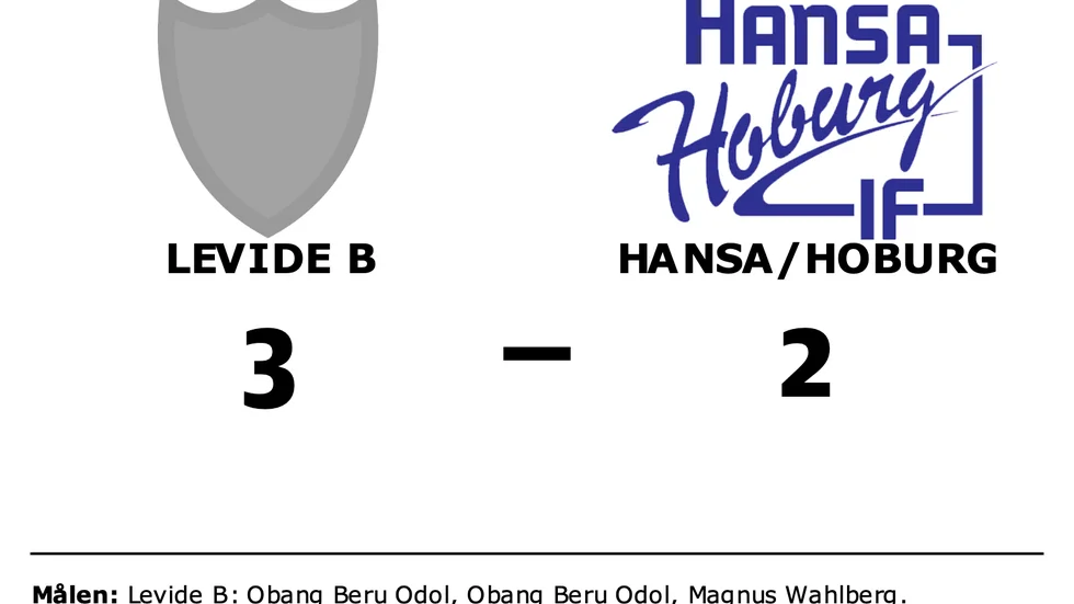Levide B vann mot Hansa/Hoburg