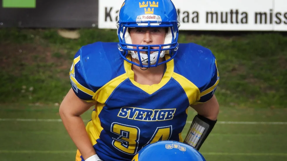 Jenika Hedman var linebacker i laget som tog EM-silver.