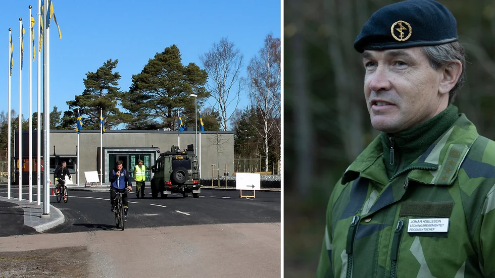 Reementschefen överste Johan Axelsson har begärt att den man som greps av Säpo i oktober ska sägas upp från sin anställning.