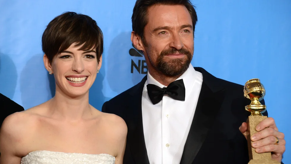 Anne Hathaway och Hugh Jackman spelade huvudroller i filmatiseringen av "Les Misérables" från 2012. Arkivbild.