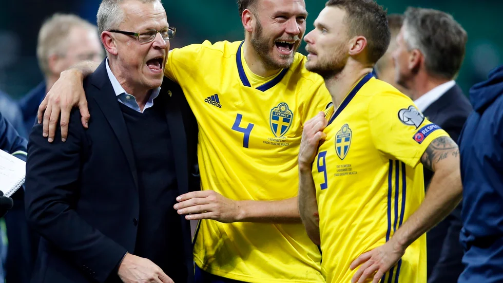 Miraklet i Milano 2017 – ett av många dramatiska ögonblick i landslagsfotbollens VM-kval genom åren. Arkivbild.