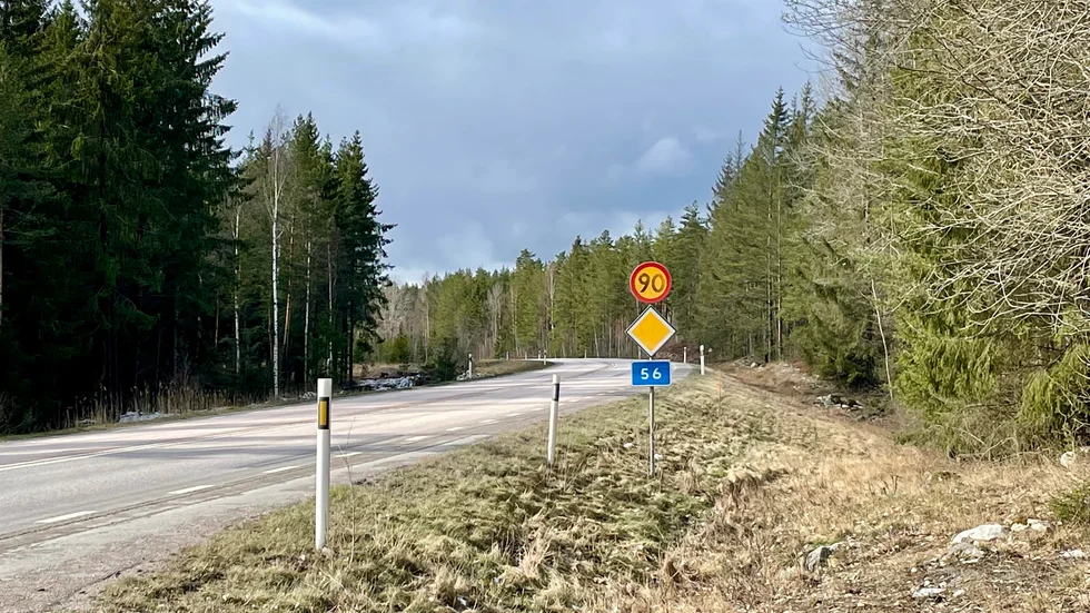 Skogsavverkningen utmed riksväg 56 har ännu inte påbörjats. 