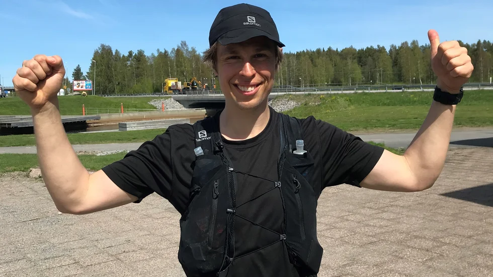 Erik Andersson sprang hela Solanderleden på 23 timmar och 47 minuter.
