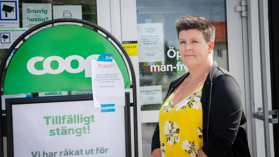 Elin Chalkias är butikschef på Coop i Tysberga. 