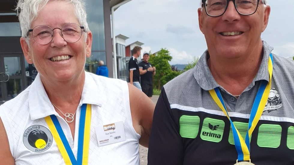 ”Vi har nog inte förstått det än”, säger Åsa Nordin, som tillsammans med Lars Nordin tog Skellefteå boulekraft IF:s historiska första SM-guld.