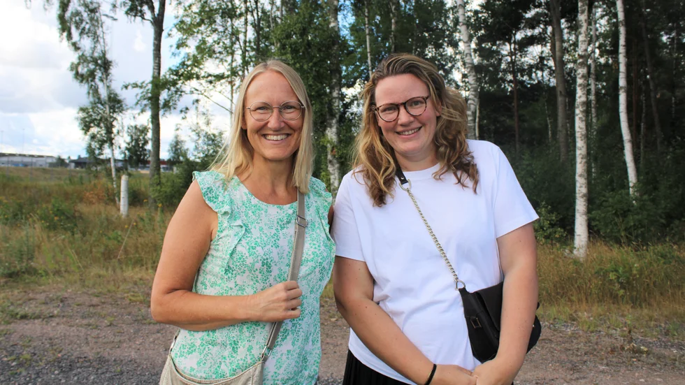 Katrin och Anna har åkt från Stockholm för att vara med under Bullerby Cup.
