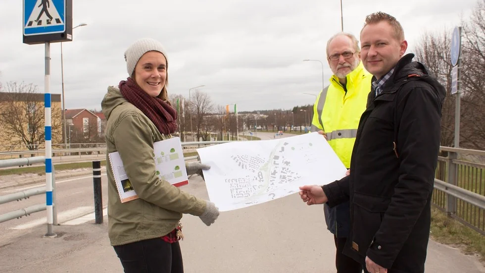 Under torsdagsförmiddagen presenterade Josefine Karlsson, Lars Ramstedt och Johan Ekstrand på samhällsbyggnadsförvaltningen hur nästa etapp av det nya stråket ska se ut.