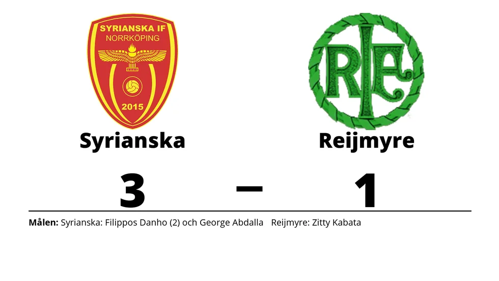 Syrianska IF vann mot Reijmyre IF