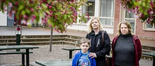 Protester mot nedskärningar på Svalstaskolan