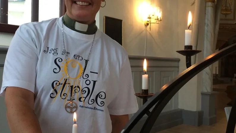 "Jag ser en större öppenhet att prata om andliga frågor nu. Många kommer in här och sätter ord på en känsla", säger Annalena Geiron Widén,