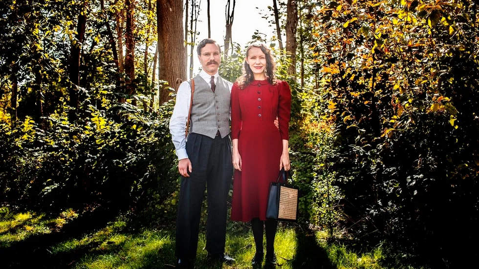 Simon Westerlind och Jessica Silversaga var två av de mer välklädda besökarna på festivalen.
