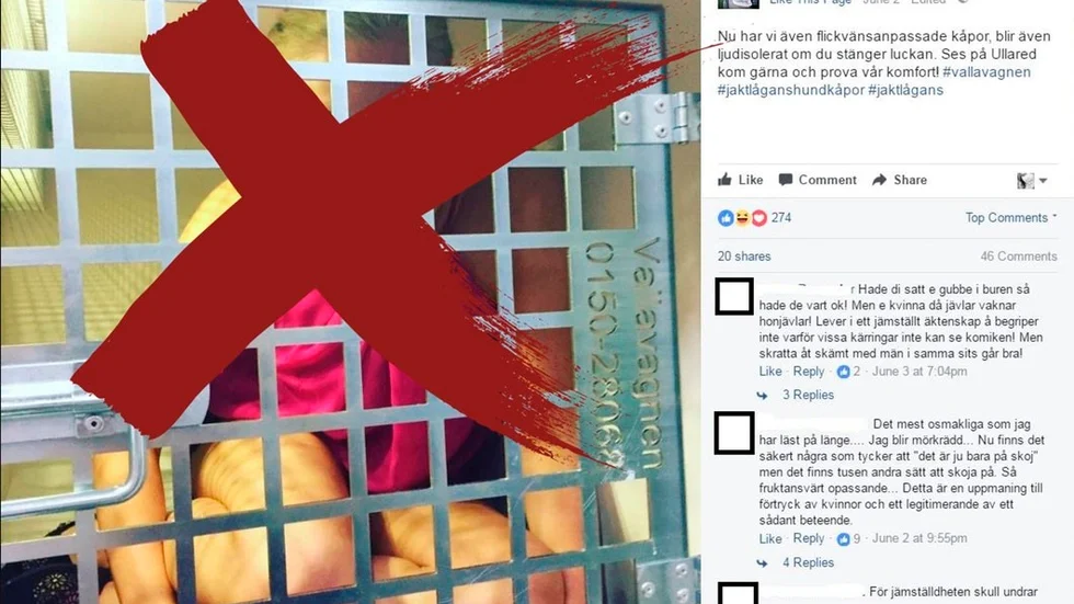 Den här bilden var diskriminerande, stötande och kan uppmana till brott, tyckte Reklamombudsmannen.