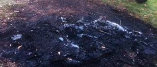Moped brann vid väderkvarnen