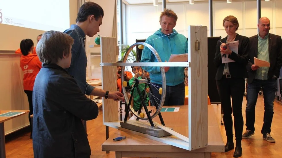 Bild från Teknikåttan 2016. Då vann Mariefreds skola regionfinalen, men slogs ut i riksfinalen.