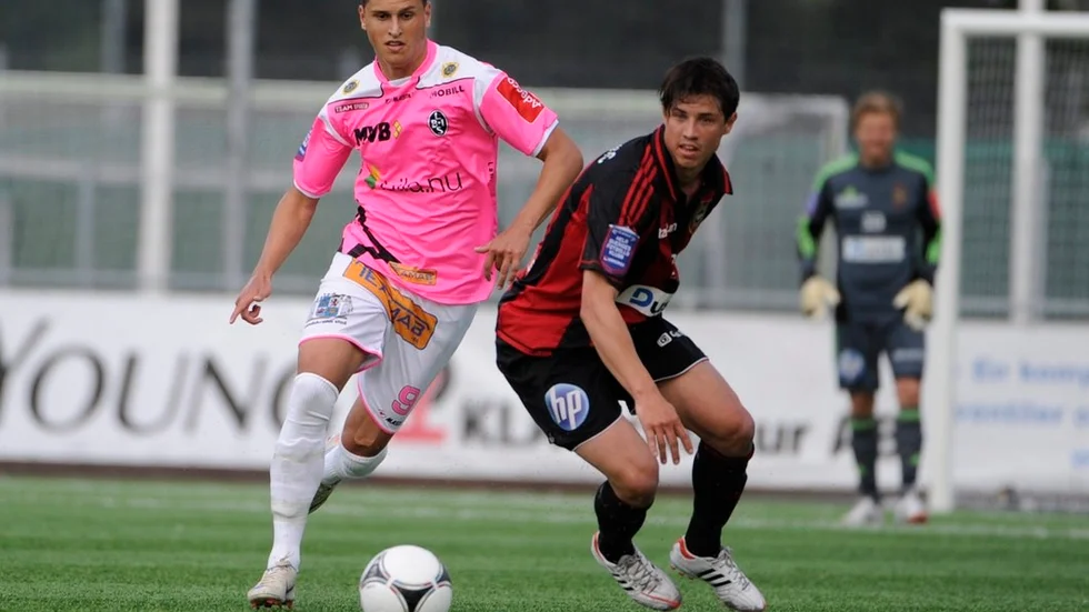 Luka Mijaljevic (till vänster) har bland annat spelat för Landskrona.