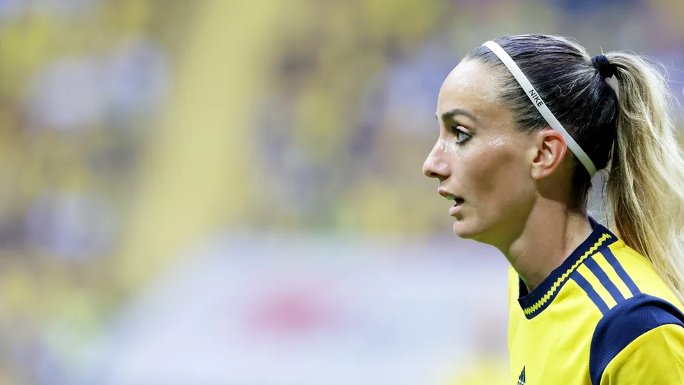 Sveriges Kosovare Asllani är klar för Milan. Arkivbild.