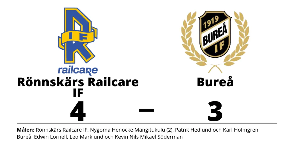 Rönnskärs Railcare IF vann mot Bureå IF