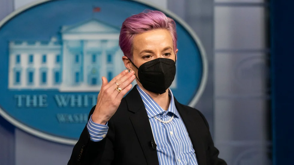 Megan Rapinoe rasar mot nya abortbeslutet. Arkivbild.