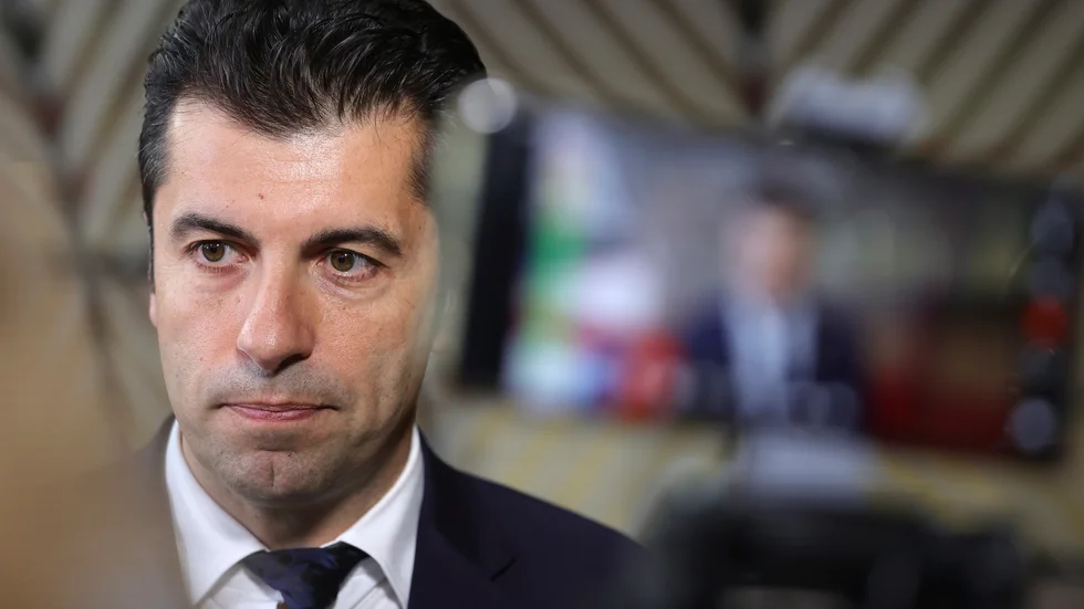 Bulgariens premiärminister Kirill Petkov vid EU-toppmötet i Bryssel.