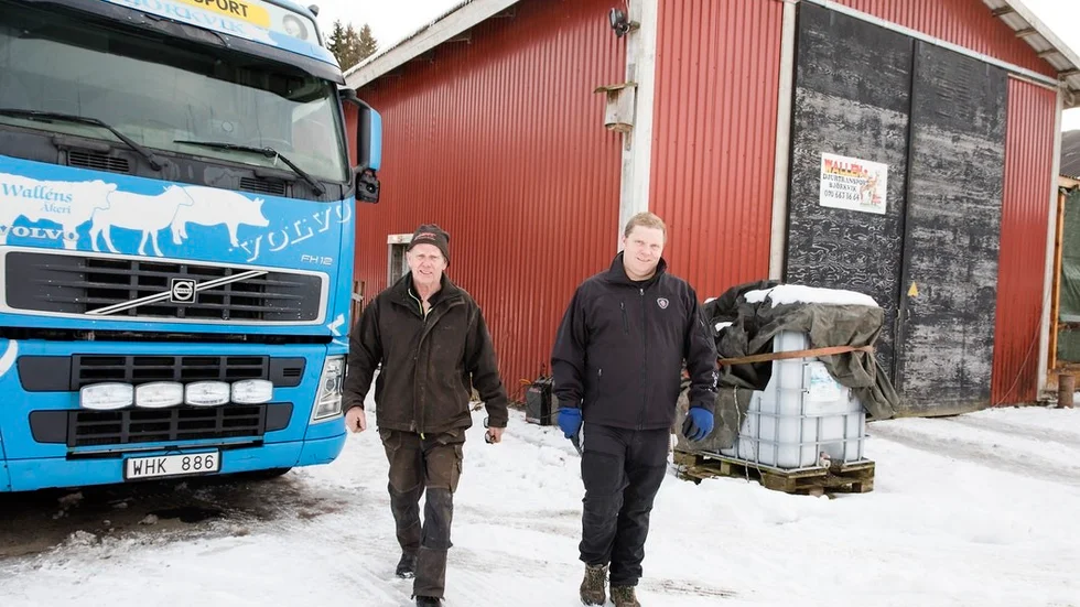 Torbjörn och Kjell Vallén har valts till årets ungdjurstransportör av Scan.