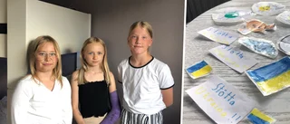 Eskilstunatjejer säljer klistermärken för Ukraina – Disa, 9: "Putin är ett pucko"