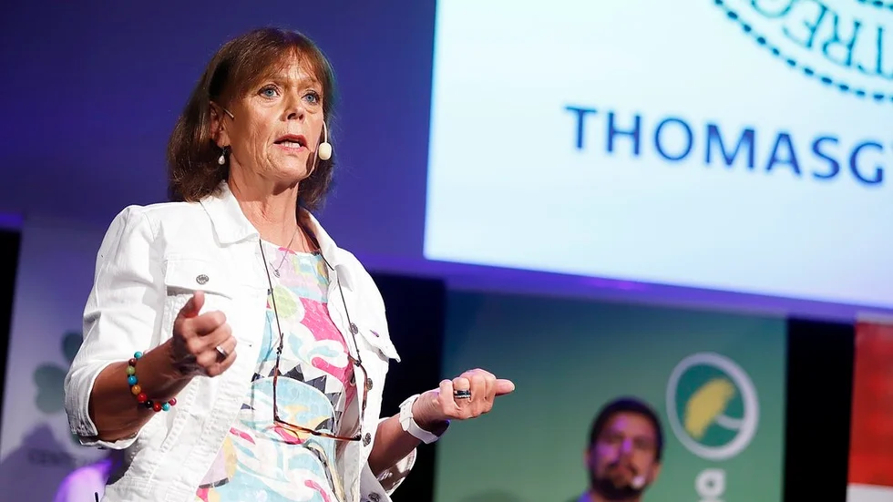 Anna Zachrisson, tidigare rektor på Thomasgymnasiet, agerade moderator under debatten.