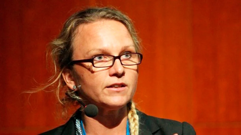 Cecilia Uneram blev den första kvinnliga chefen för Västra Sörmlands Räddningstjänst.