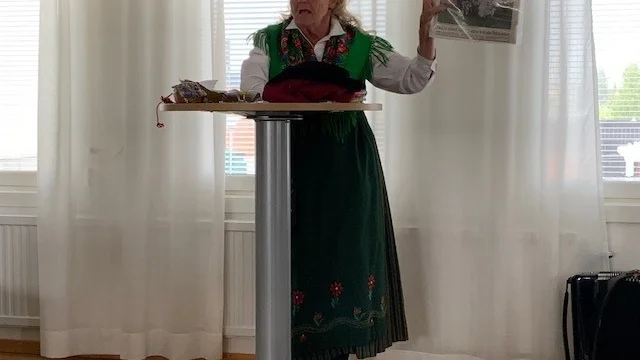 Författaren Kerstin Tuomas Larsson berättade om sina böcker.
