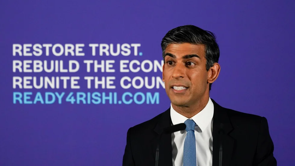 Den tidigare finansministern Rishi Sunak fick flest röster i den tredje omröstningen om vem som ska bli Konservativa partiets nya ledare. Arkivbild