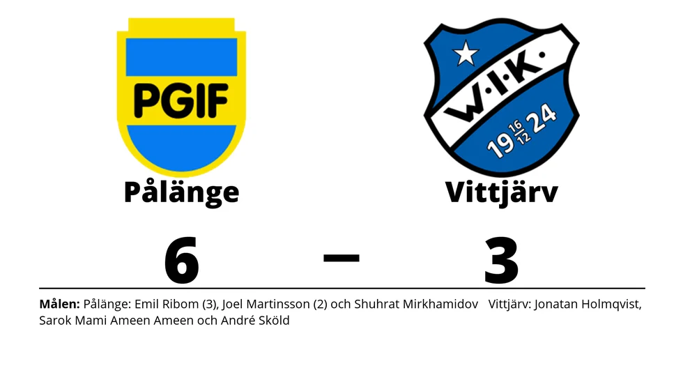 Pålänge GIF vann mot Vittjärvs IK