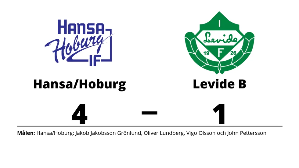 IF Hansa-Hoburg vann mot Levide IF B