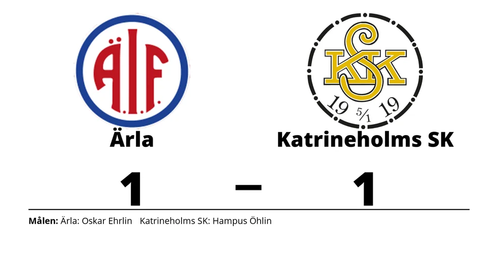 Ärla IF spelade lika mot Katrineholms SK FK