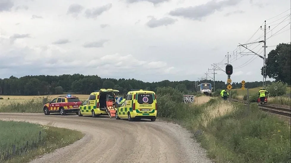 Polis och räddningstjänst var snabbt på plats.