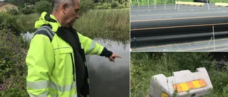 En kilometer avloppsledning förstörd efter sabotage: "Vågar inte beställa nya" ✓Hela projektet sinkas