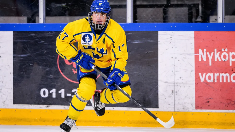 Viggo Nordlund, här i landslagströjan i augusti, är uttagen till U17-truppen för en internationell cup i november.