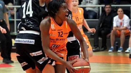SVÅRT. Northland hade det kämpigt under korgarna mot Tanya Massamba och hennes Norrköping.