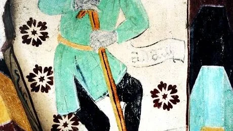 TIDENS KLÄDER. Albertus Pictor målade framför allt medeltidens människor och vardag. I några av kyrkorna kalkades hans bilder aldrig över, något som var fallet i de flesta av de 36 kyrkor han arbetade i.