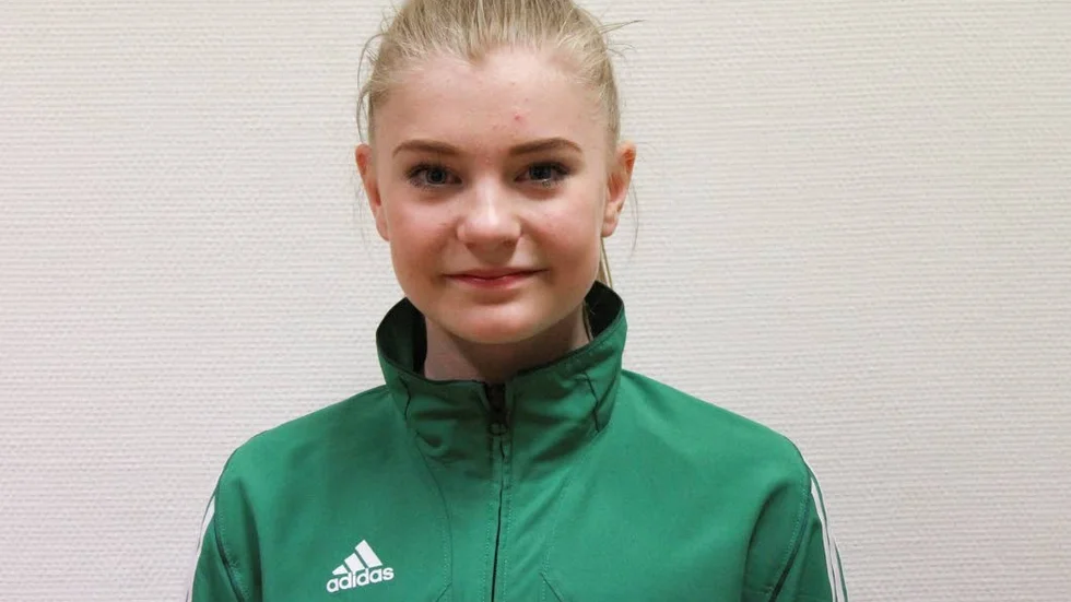 Talangfull. Frida Engman, nybilven ungdomsdistriktsmästare.