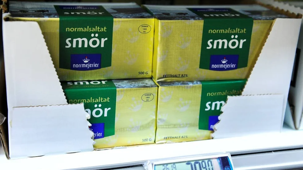 Slut i hyllorna. Det är brist på lokalproducerat smör, rapporterar Västerbottens-Kuriren.