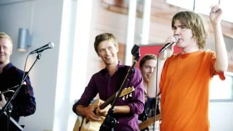 kulturnatt på Jazzomat. Bo Selinder och Bältornas män.Foto: Petra Isaksson