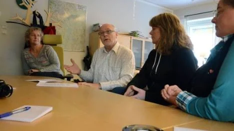 Tror på ett gott samarbete: Britta Flinkfeldt Jansson, Robert Lindström, Anne-Kirsti Westerlund och Sanne Sautter känner att man är på rätt spår med satsningen på byautveckling.