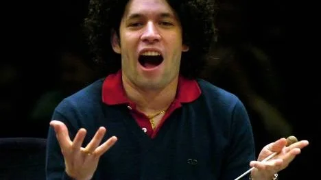 Venezuelan conductor Gustavo Dudamel conducts The Sinfonica de la Juventud Venezolana Simon Bolivar orchestra during a rehearsal at the Culture and Congress Center in Lucerne, Switzerland, Friday, March 23, 2007. Dudamel and the orchestra will present their Swiss debut while opening the Lucerne Festival on March 24. (AP Photo/Keystone/Sigi Tischler)