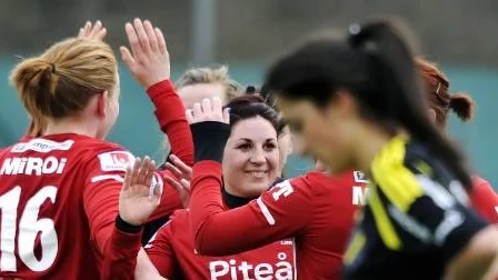 Josefine Johansson svarade för ett riktigt drömmål i cupmatchen mot AIK. Med ett kanonskott i krysset avgjorde hon matchen och såg till att Piteås gick vidare till kvartsfinal. (Arkivbild)