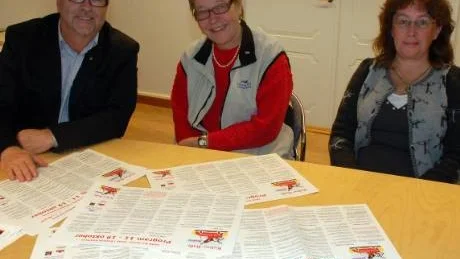 FULL FART. Kulturrally drar i gång till helgen. Kultur- och fritidschef Leif Nordström, Kristina Eriksson, landstinget och kultursekreterare Ingrid Granberg är nöjda med utbudets bredd.