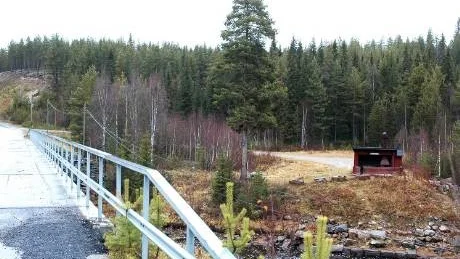 Rastplatsen vid vägen mellan E 10 ioch Mäntyvaara