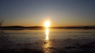 En kvällsbild av Piteälven.