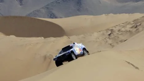 Volkswagens förare  Mark Miller på sträckan mellan Argentina och Chile i januari i år.