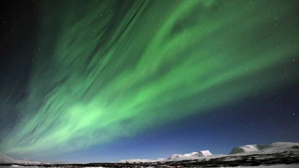 Norrsken i Abisko. "Norrskenet är ju den stora, nya turistattraktionen i det här området", säger Mina Johansson Dahl, vd och delägare i Abisko Mountain Lodge.