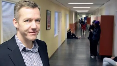 Peter Dawidson, rektor för högstadiet på Solanderskolan, är glad för den positiva utvecklingen på skolan och det förbättrade studieresultatet.